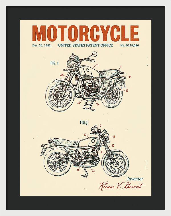 Motorcycle Bmw R Series Retro Patent Usd279086s