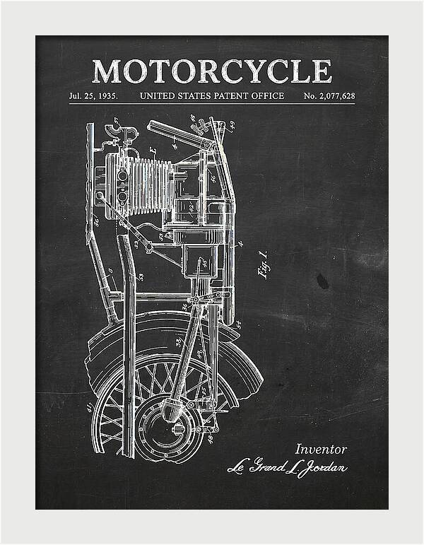 Motorcycle Chalkboard Patent Us2077628a