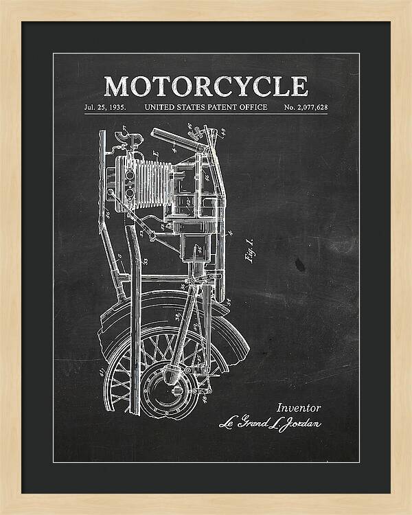 Motorcycle Chalkboard Patent Us2077628a