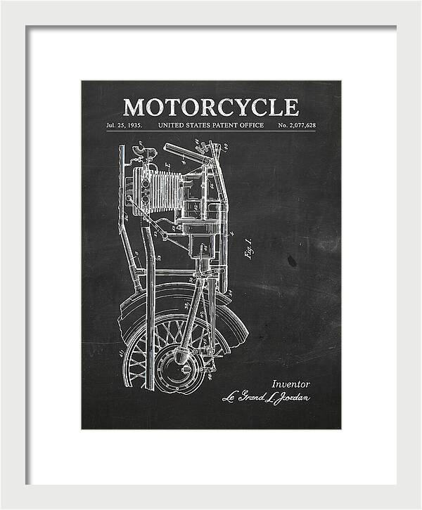 Motorcycle Chalkboard Patent Us2077628a