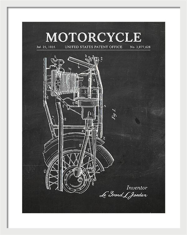 Motorcycle Chalkboard Patent Us2077628a