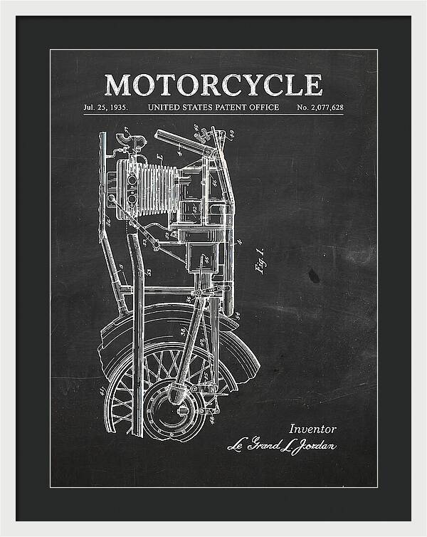 Motorcycle Chalkboard Patent Us2077628a