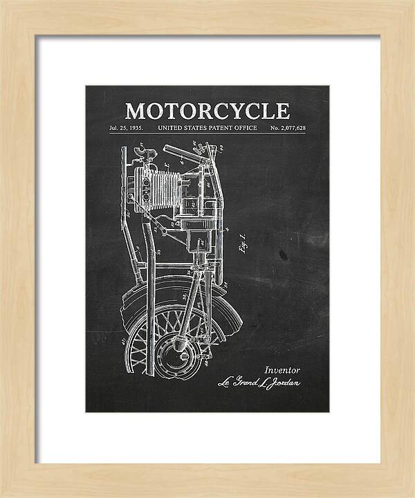 Motorcycle Chalkboard Patent Us2077628a