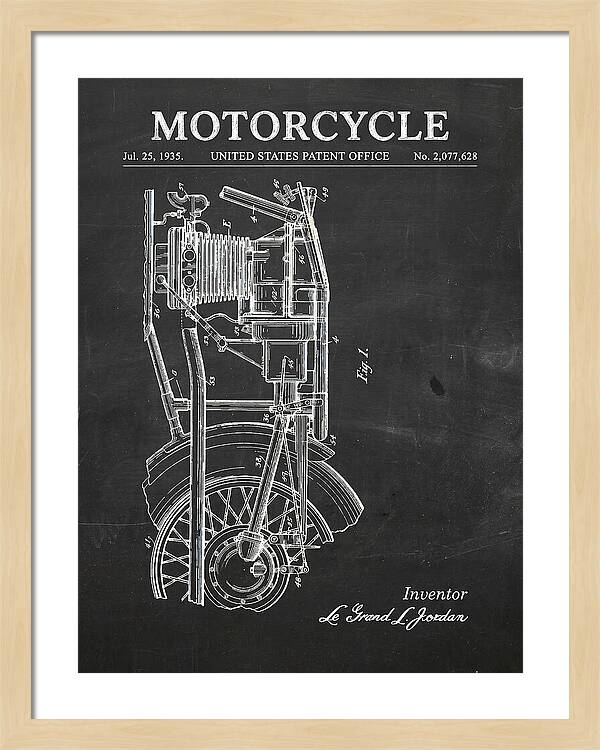 Motorcycle Chalkboard Patent Us2077628a