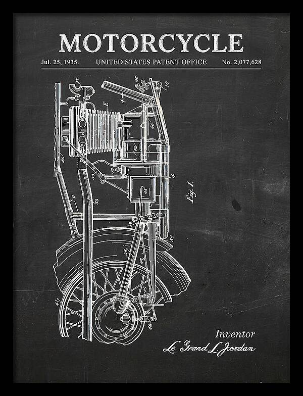 Motorcycle Chalkboard Patent Us2077628a