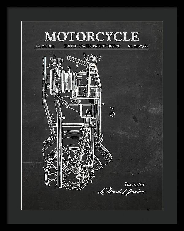 Motorcycle Chalkboard Patent Us2077628a