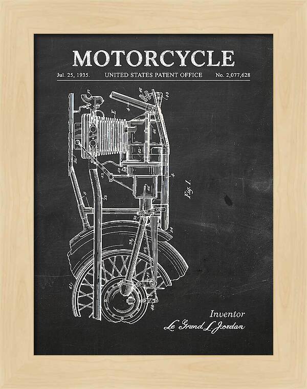 Motorcycle Chalkboard Patent Us2077628a