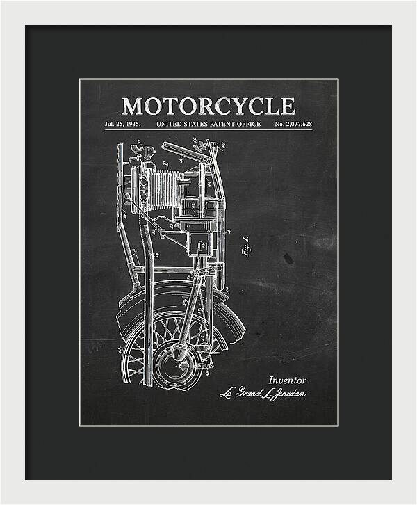 Motorcycle Chalkboard Patent Us2077628a