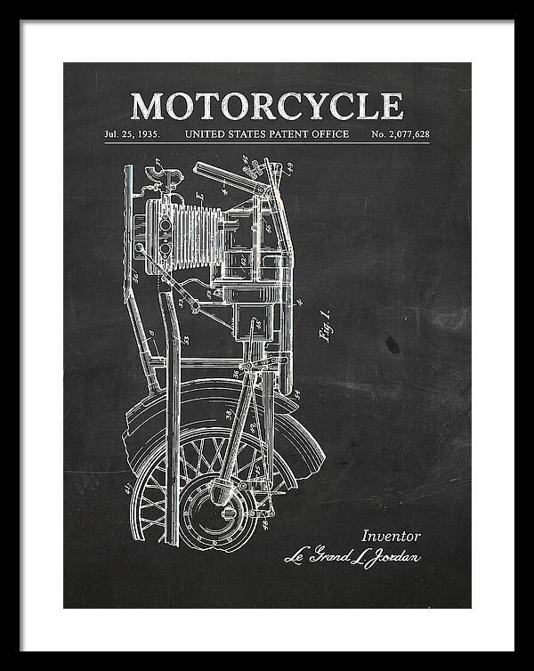 Motorcycle Chalkboard Patent Us2077628a