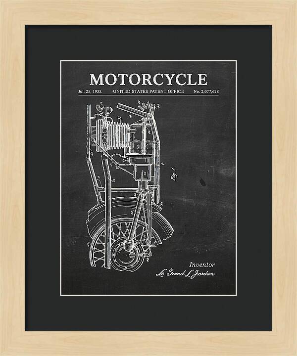 Motorcycle Chalkboard Patent Us2077628a