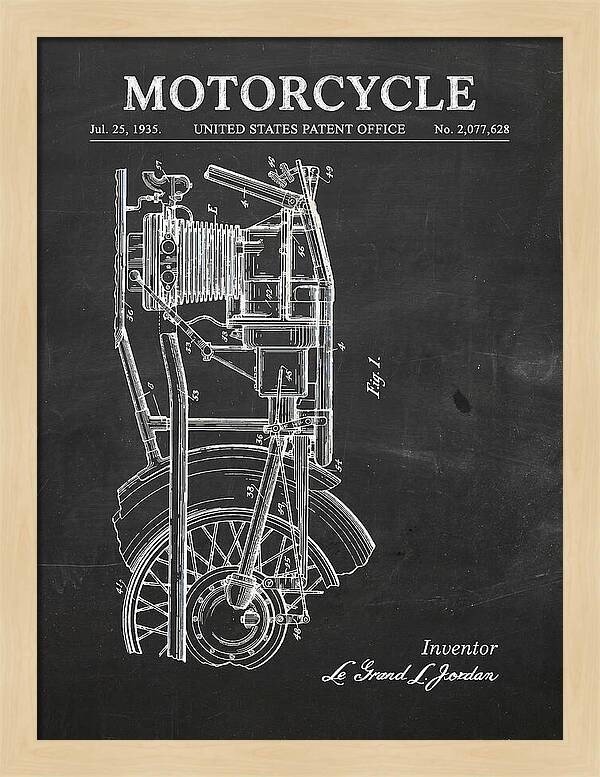 Motorcycle Chalkboard Patent Us2077628a