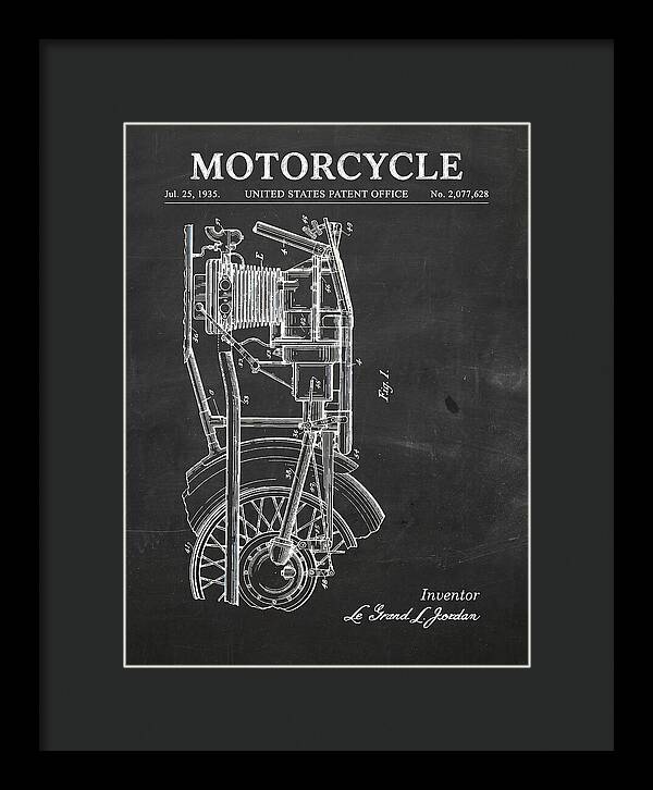 Motorcycle Chalkboard Patent Us2077628a