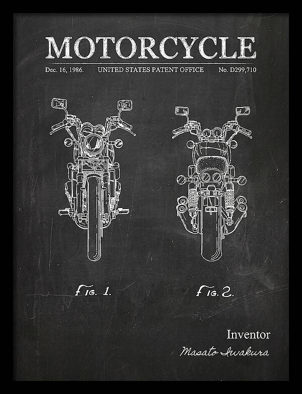Motorcycle Chalkboard Patent Usd299710s