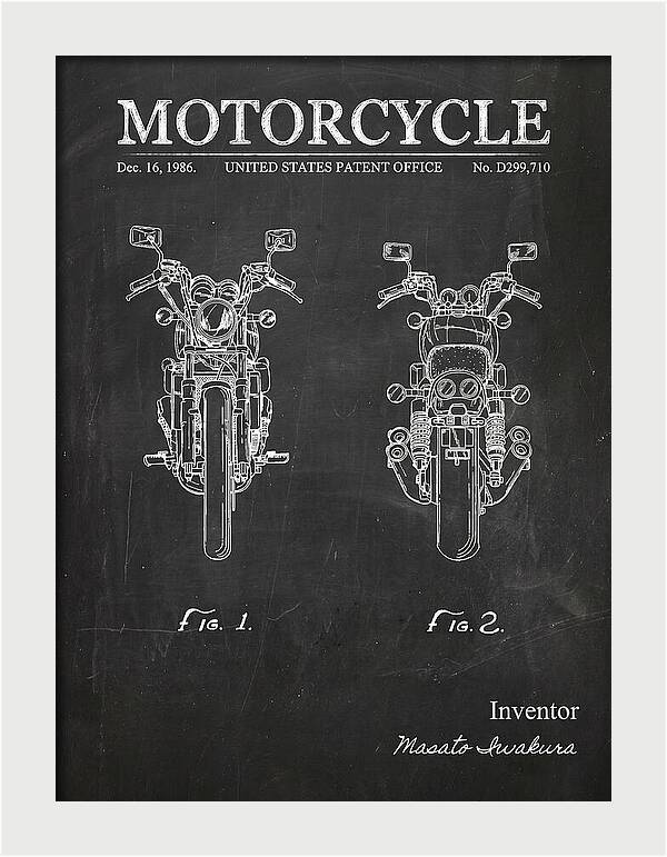Motorcycle Chalkboard Patent Usd299710s