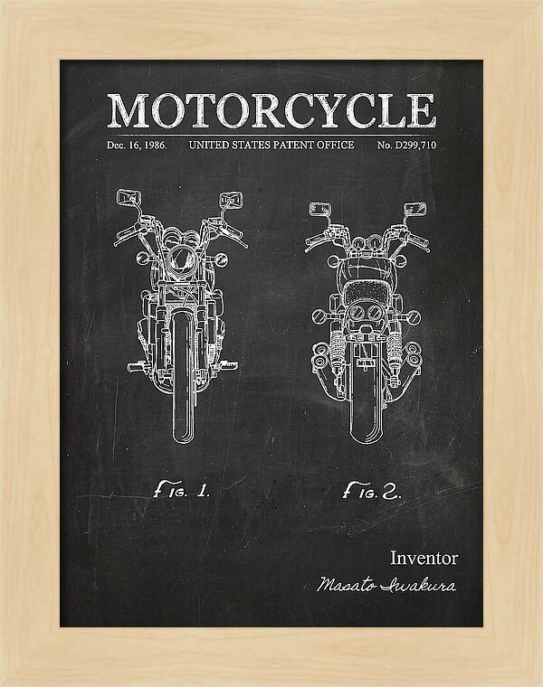 Motorcycle Chalkboard Patent Usd299710s
