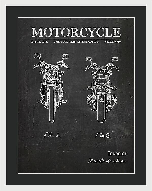 Motorcycle Chalkboard Patent Usd299710s