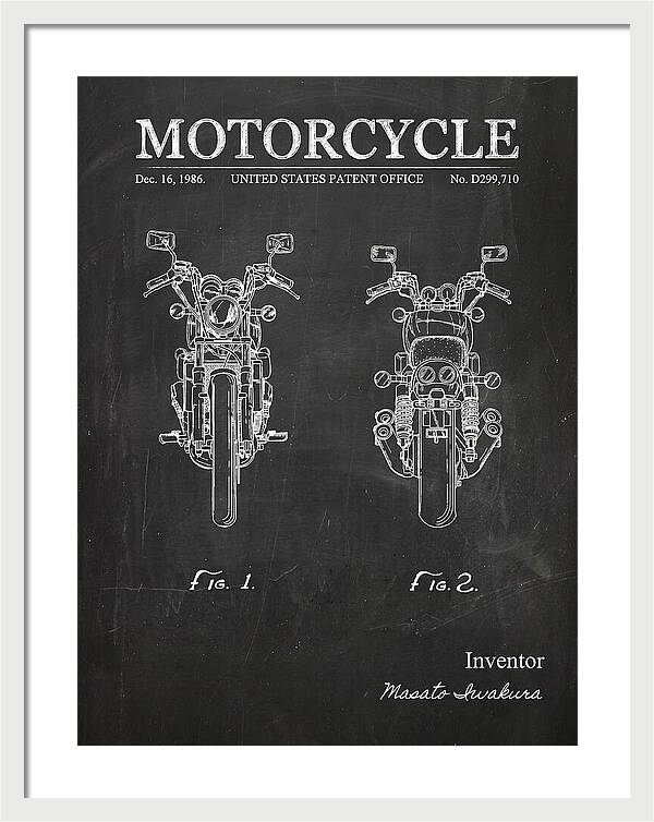 Motorcycle Chalkboard Patent Usd299710s