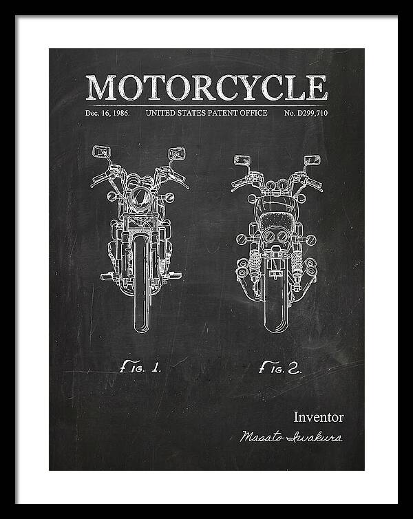 Motorcycle Chalkboard Patent Usd299710s