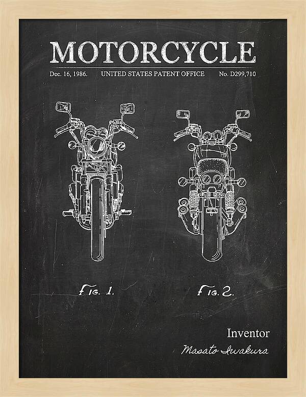 Motorcycle Chalkboard Patent Usd299710s
