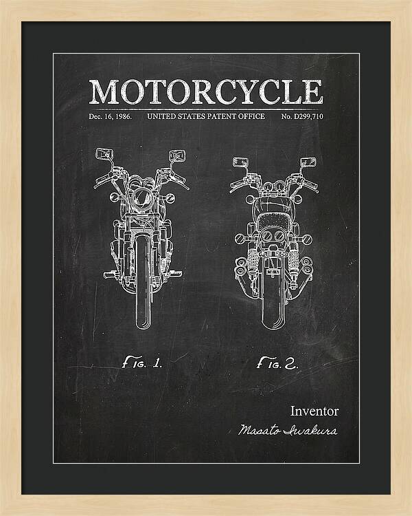Motorcycle Chalkboard Patent Usd299710s