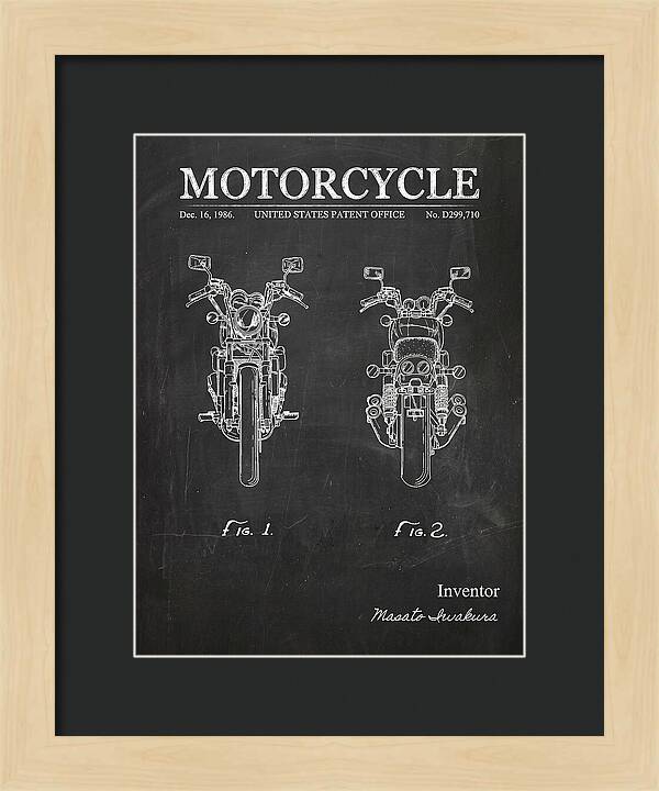 Motorcycle Chalkboard Patent Usd299710s