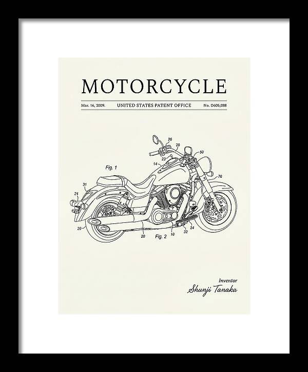 Motorcycle Cruiser Minimalist Patent Usd605088s1