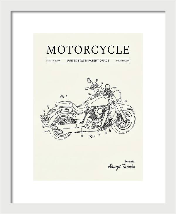 Motorcycle Cruiser Minimalist Patent Usd605088s1