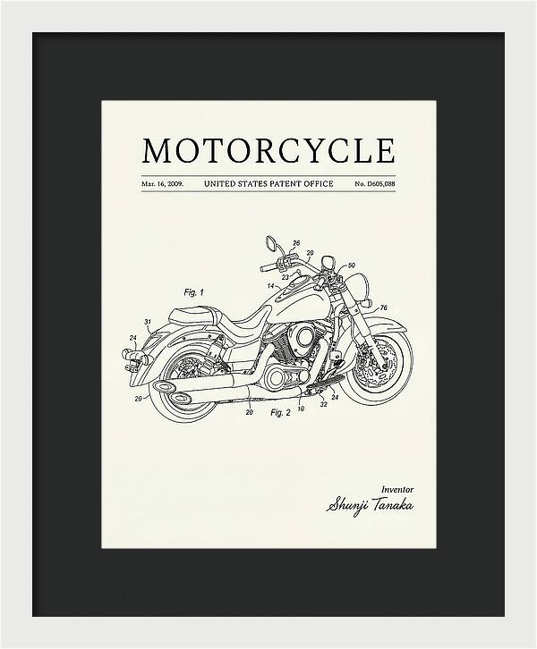 Motorcycle Cruiser Minimalist Patent Usd605088s1