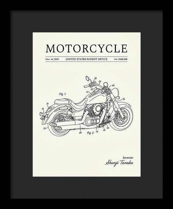 Motorcycle Cruiser Minimalist Patent Usd605088s1