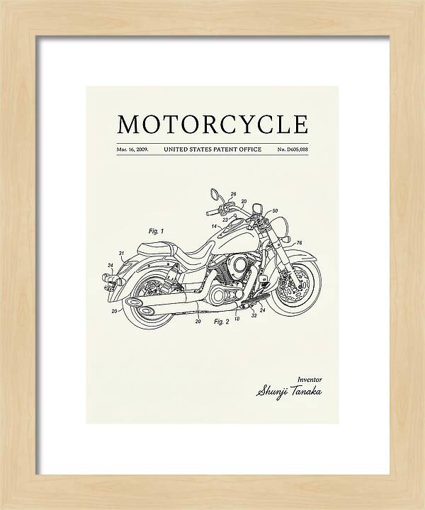 Motorcycle Cruiser Minimalist Patent Usd605088s1