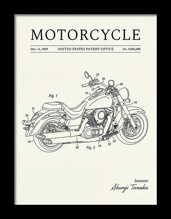 Motorcycle Cruiser Minimalist Patent Usd605088s1