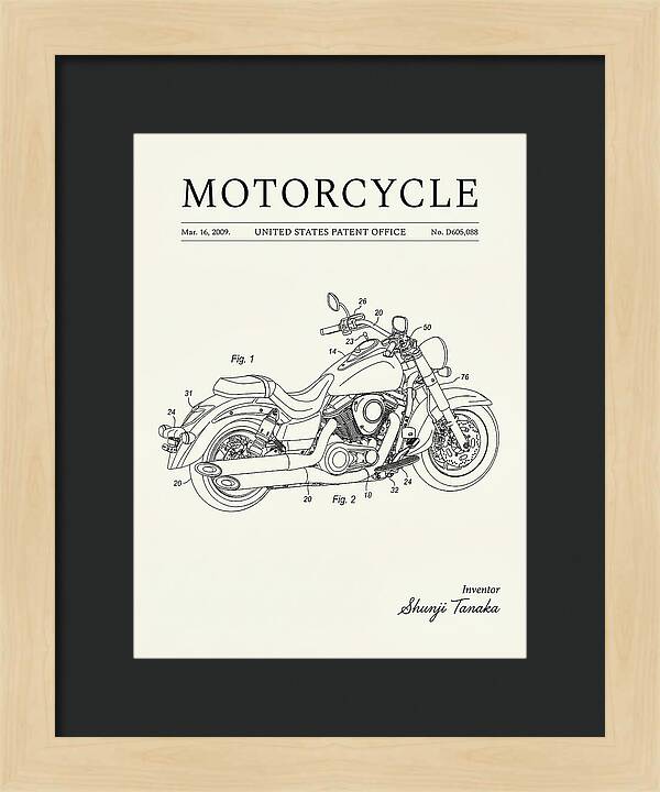 Motorcycle Cruiser Minimalist Patent Usd605088s1