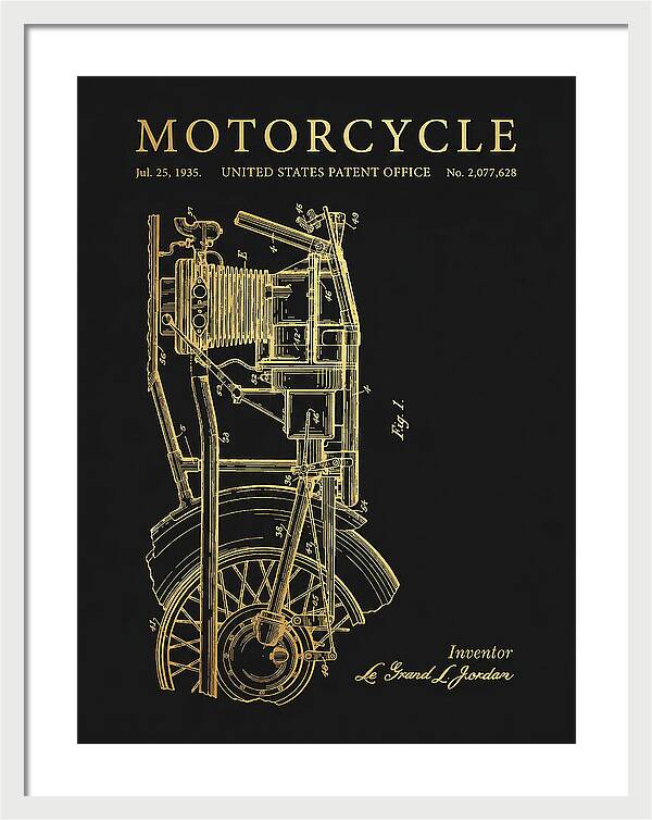 Motorcycle Gold Patent Us2077628a