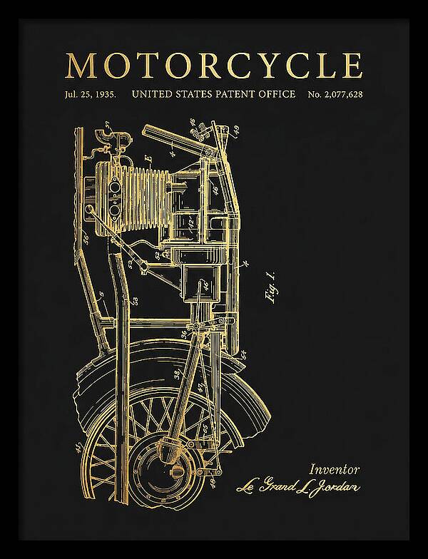 Motorcycle Gold Patent Us2077628a