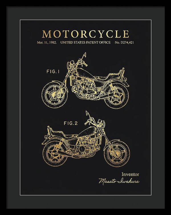 Motorcycle Gold Patent Usd274421s