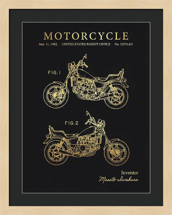 Motorcycle Gold Patent Usd274421s
