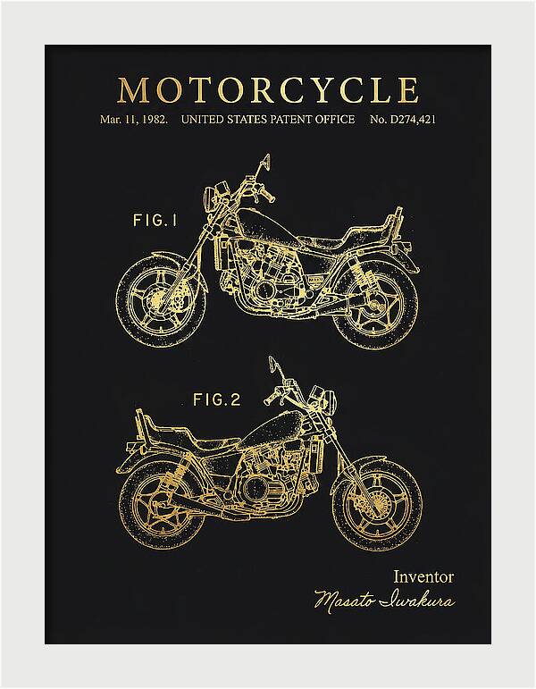 Motorcycle Gold Patent Usd274421s