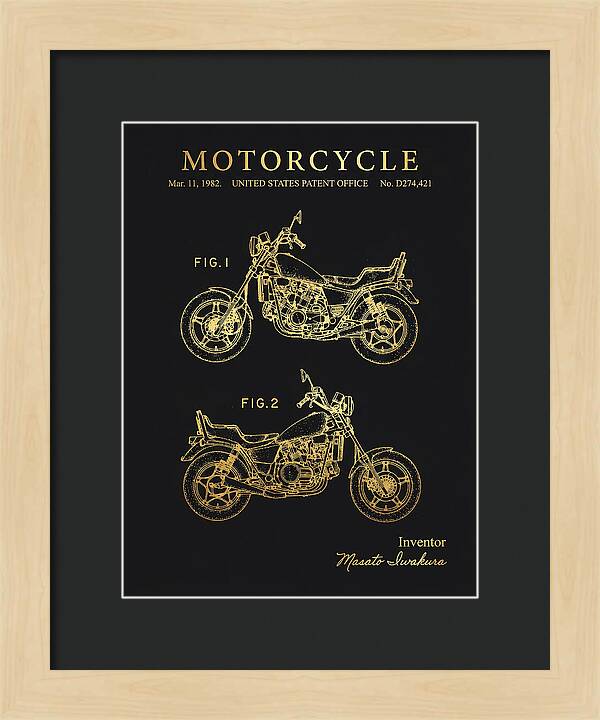 Motorcycle Gold Patent Usd274421s