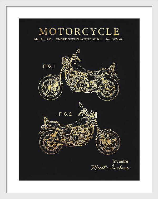 Motorcycle Gold Patent Usd274421s