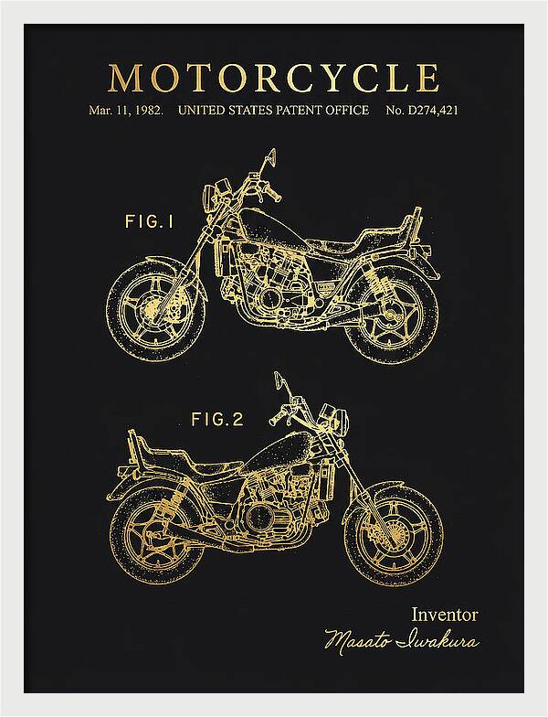 Motorcycle Gold Patent Usd274421s