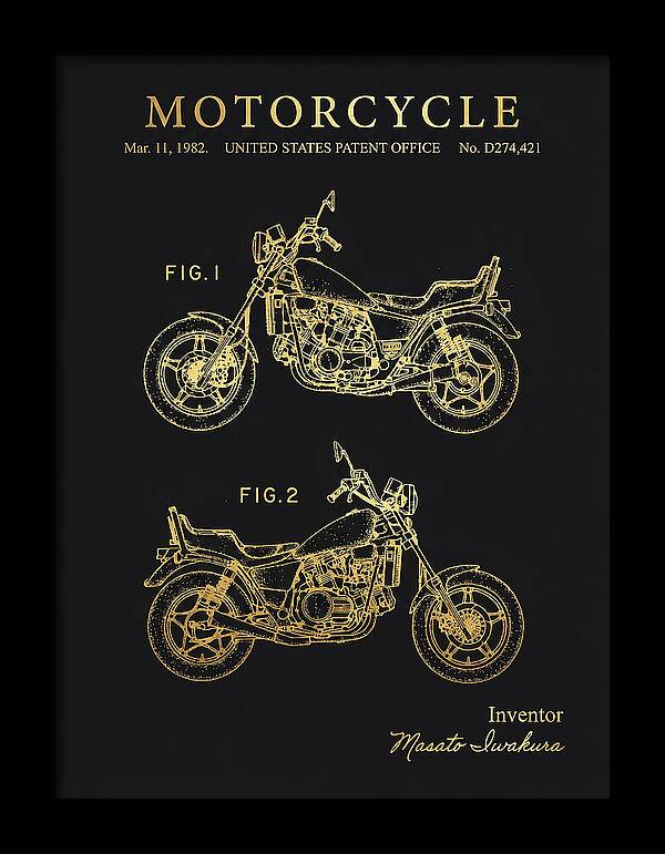 Motorcycle Gold Patent Usd274421s