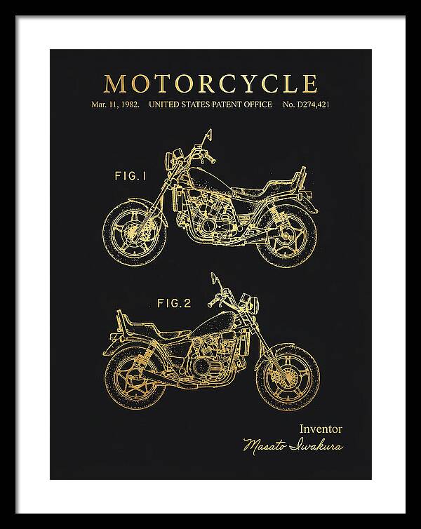 Motorcycle Gold Patent Usd274421s