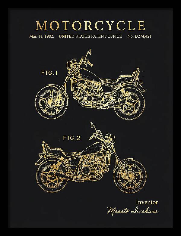 Motorcycle Gold Patent Usd274421s