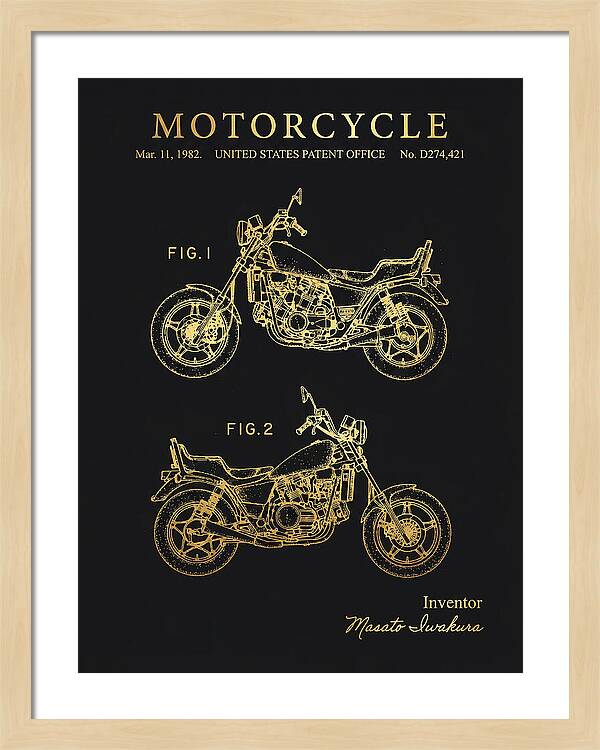 Motorcycle Gold Patent Usd274421s
