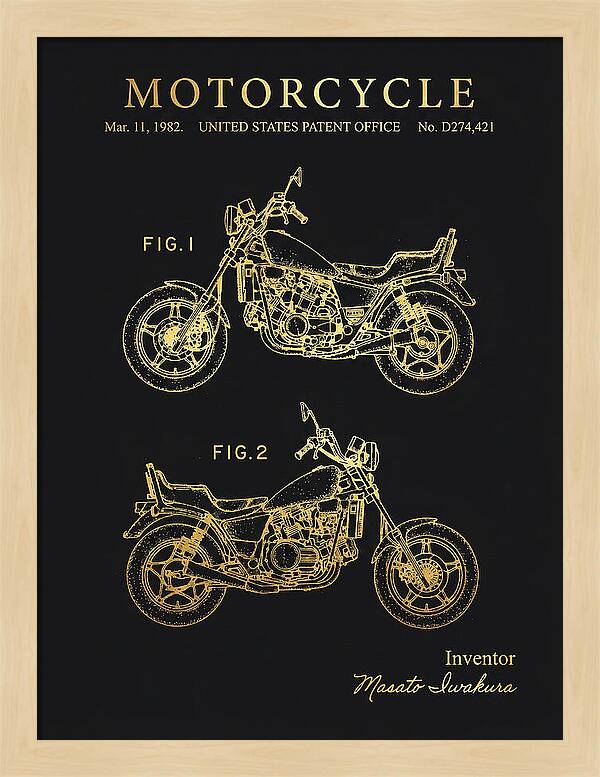 Motorcycle Gold Patent Usd274421s
