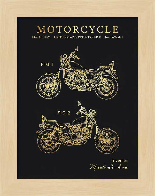 Motorcycle Gold Patent Usd274421s