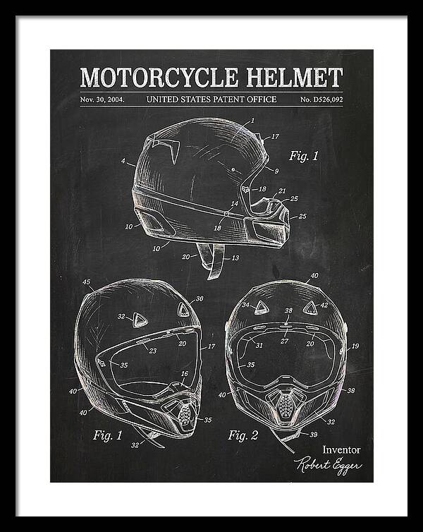 Motorcycle Helmet Fox Chalkboard Patent Usd526092s1