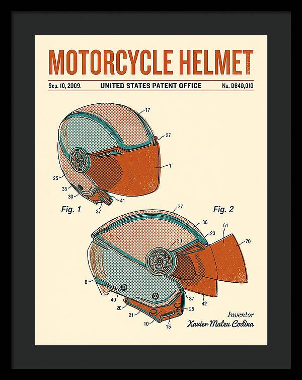 Motorcycle Helmet Retro Patent Usd640010s1