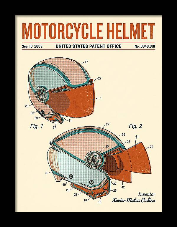 Motorcycle Helmet Retro Patent Usd640010s1