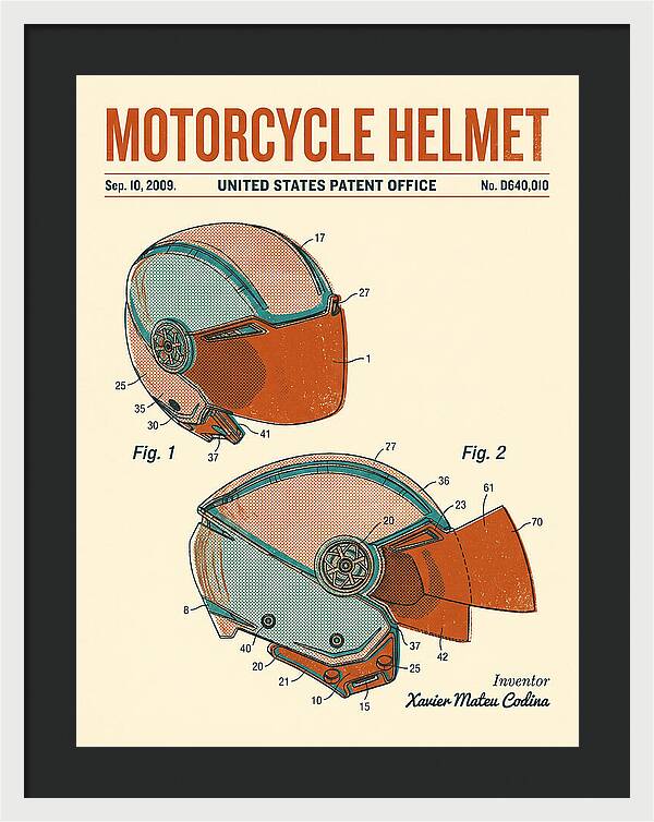 Motorcycle Helmet Retro Patent Usd640010s1